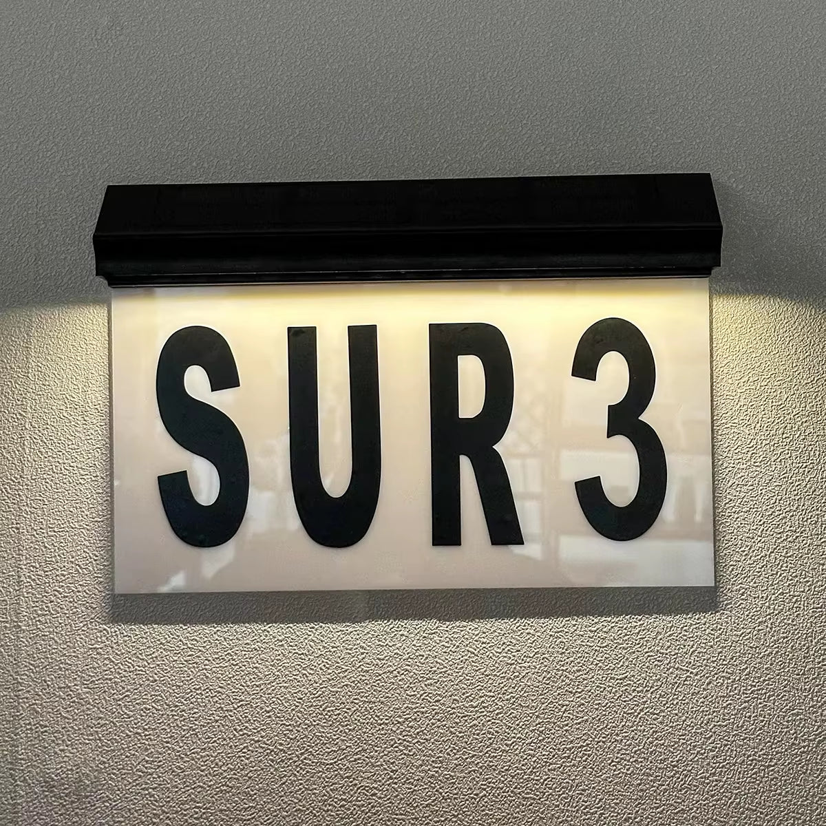 Customized 12H Solar Led Exterior House Numbers Outdoor Solar House Number with Family Name Door Sign 3D Laser Cut Address Signs