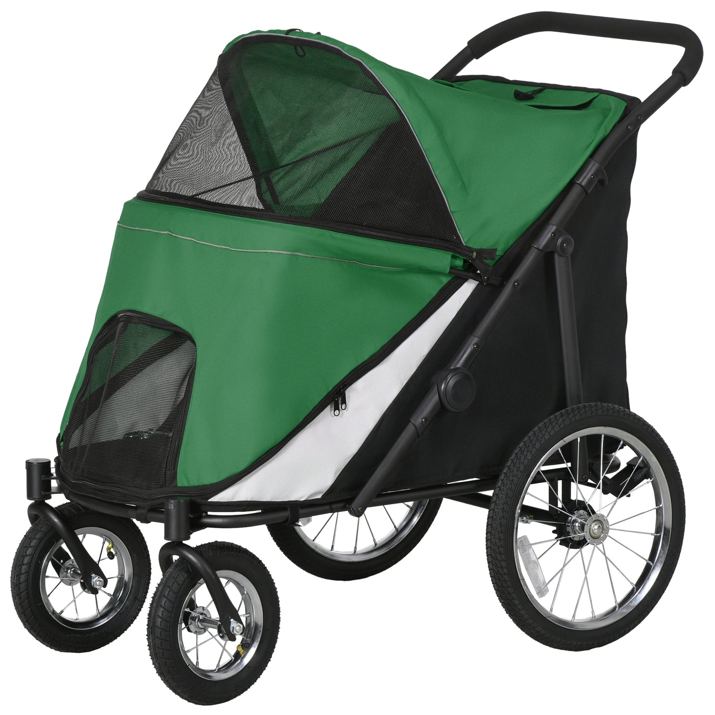 Easy Fold Dog Stroller with Washable Cushion for Medium and Large Pets