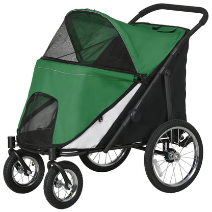 Easy Fold Dog Stroller with Washable Cushion for Medium and Large Pets