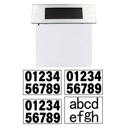 House Number LED Solar Lamp Waterproof Outdoor House Address Number Sign Lights Solar Powered Outdoor Lighting