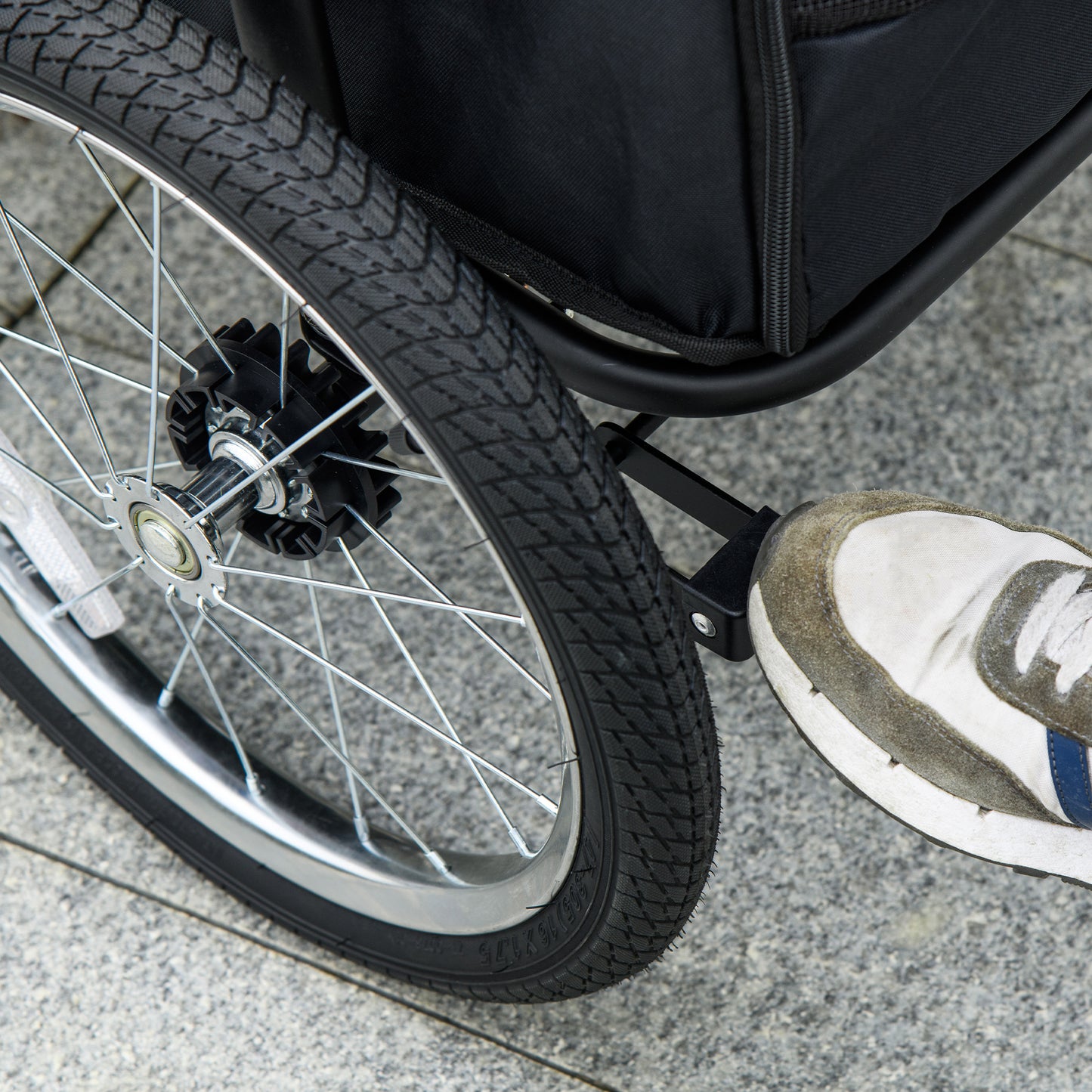 Easy Fold Dog Stroller with Washable Cushion for Medium and Large Pets