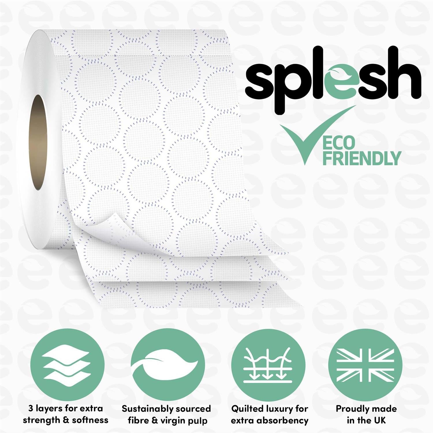 Splesh Toilet Rolls 60 Pack - White, Lavender, Vanilla, Aloe, Luna or Watermelon