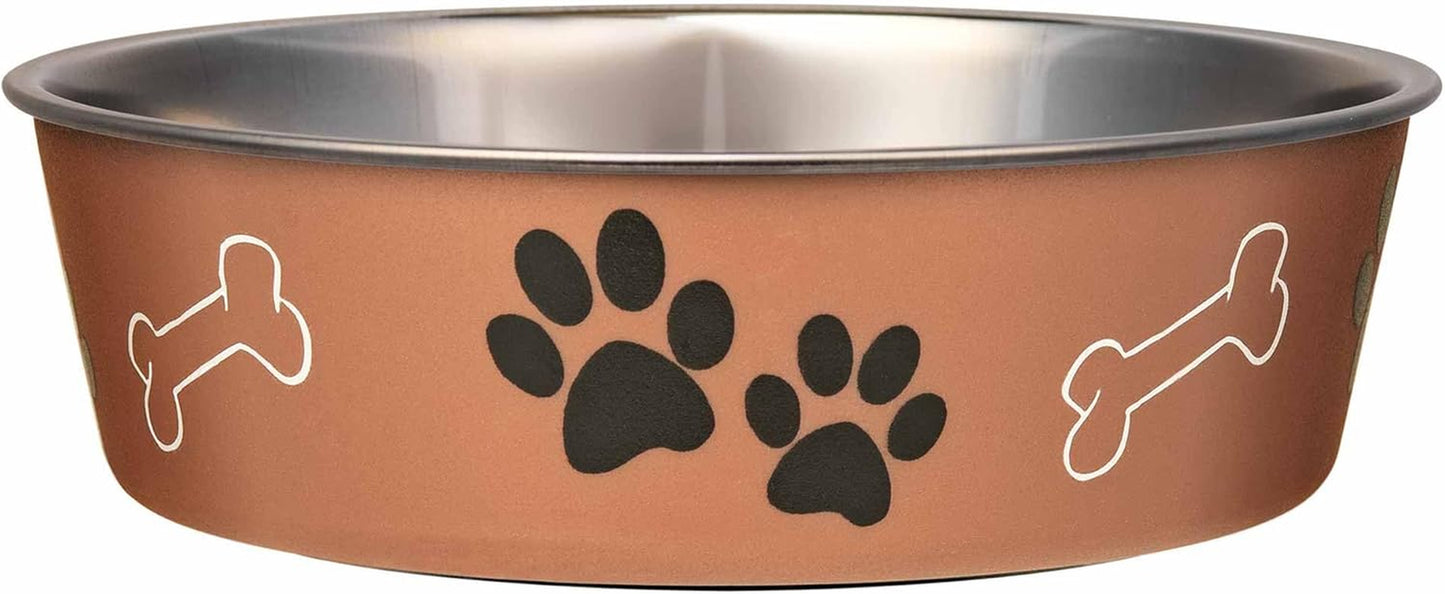 Loving Pets Stainless Steel Bella Dog Bowl Non-Slip Dishwasher Safe & Bacteria R