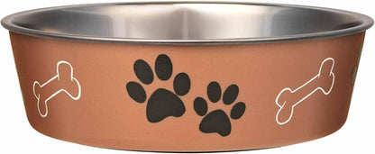 Loving Pets Stainless Steel Bella Dog Bowl Non-Slip Dishwasher Safe & Bacteria R