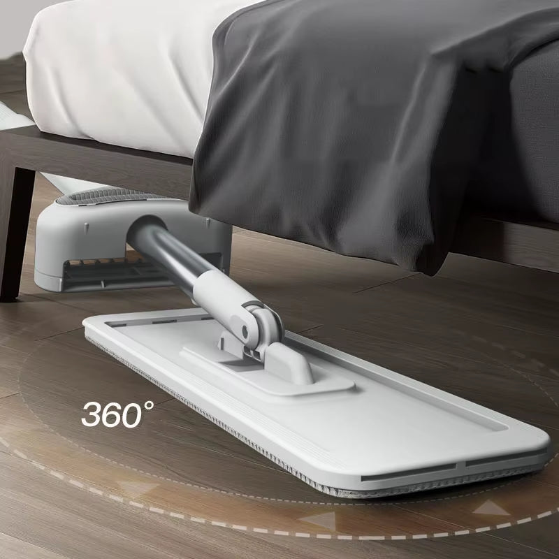 Mmagic Mop for Wash Floor Mop Cleaner Cleaning Flat Spin Mop Bucket Floor House Cleaning Easy Home Cleaning 360°Rotation With
