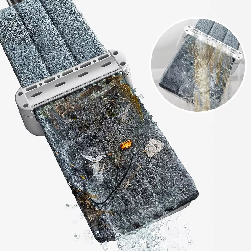 Mmagic Mop for Wash Floor Mop Cleaner Cleaning Flat Spin Mop Bucket Floor House Cleaning Easy Home Cleaning 360°Rotation With