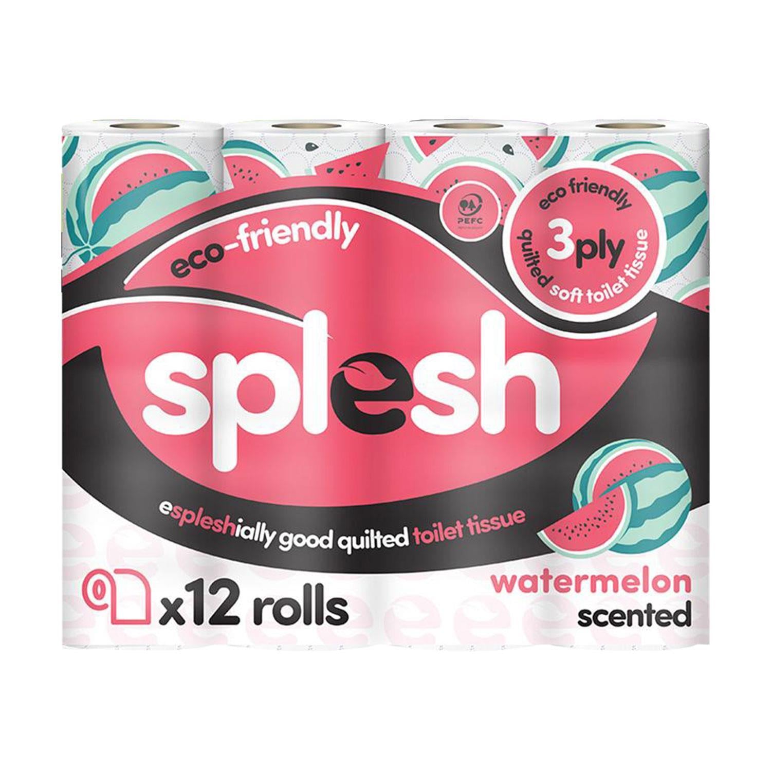 Splesh Toilet Rolls 60 Pack - White, Lavender, Vanilla, Aloe, Luna or Watermelon