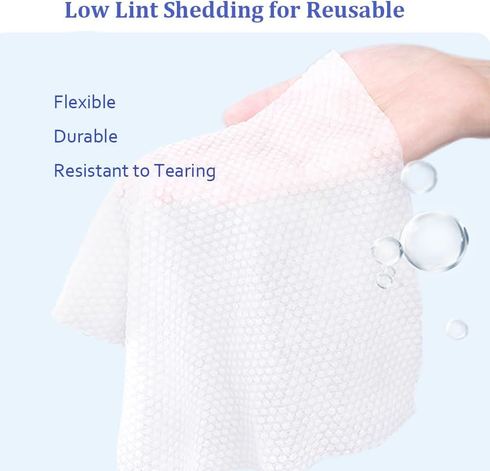 Disposable Face Towel Cotton Tissue,Cotton Facial Dry Wipes 20 Count,Make-Up Wipes Multi-Purpose for Skin Care Deeply Cleansing Face Wipes and Facial Cleansing