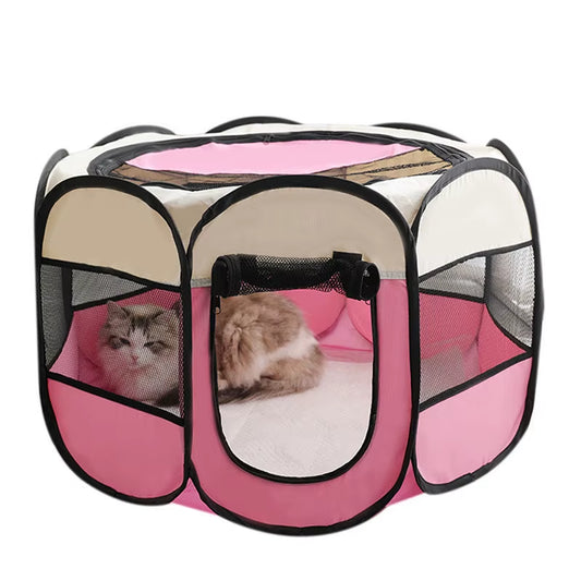 Pet Nest Pet Dog Cat Delivery Room Foldable Cat Nest Pet Fence Tent Octagonal Cage Pet Supplies