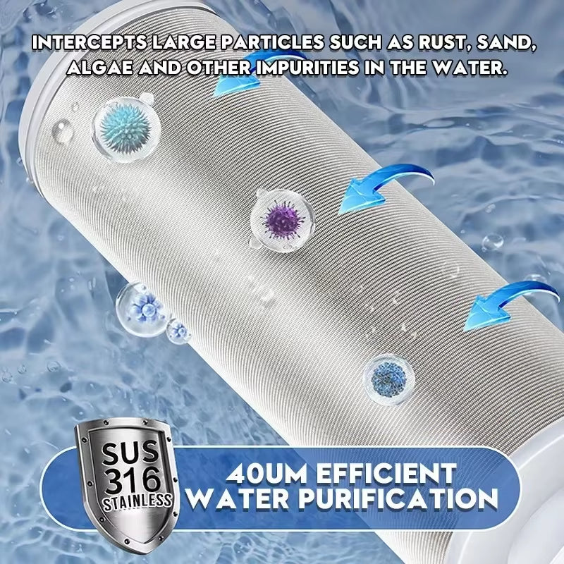 New 40 Micron Spin down Sediment Filter 316 Stainless Steel Element Reusable Front Filter Sediment Water Filters Pre-Filtration