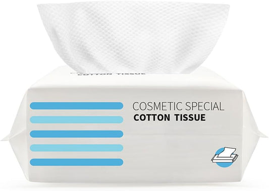 Disposable Face Towel Cotton Tissue,Cotton Facial Dry Wipes 20 Count,Make-Up Wipes Multi-Purpose for Skin Care Deeply Cleansing Face Wipes and Facial Cleansing