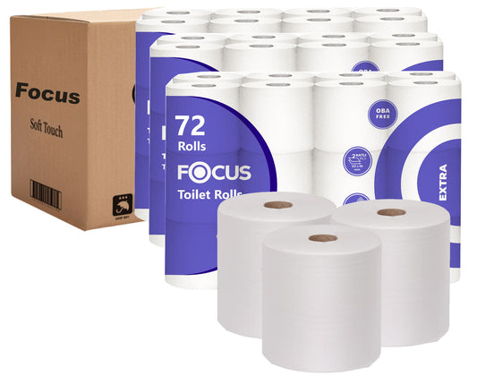 72 White Toilet Rolls Extra Soft Toilet Paper Quilted White Rolls Luxury Soft